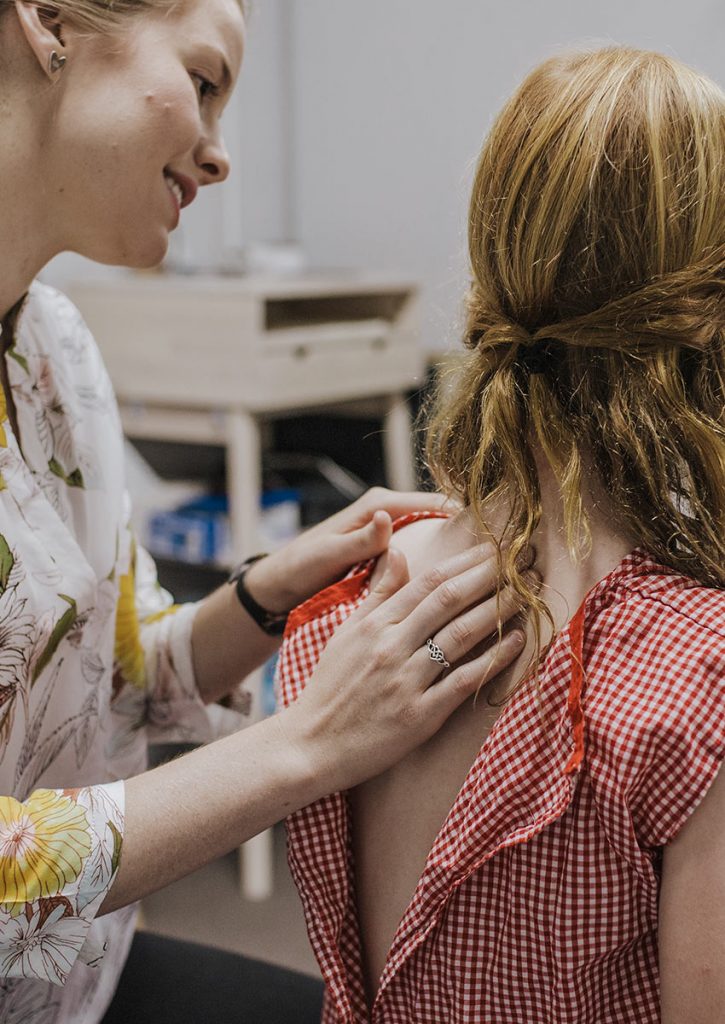 Family Chiropractor - Esther appointment with girl